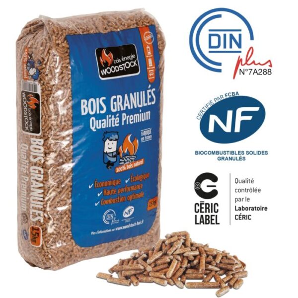GRANULÉS DE BOIS WOODSTOCK – QUALITÉ PREMIUM – 66 SACS DE 15 KG – Image 2